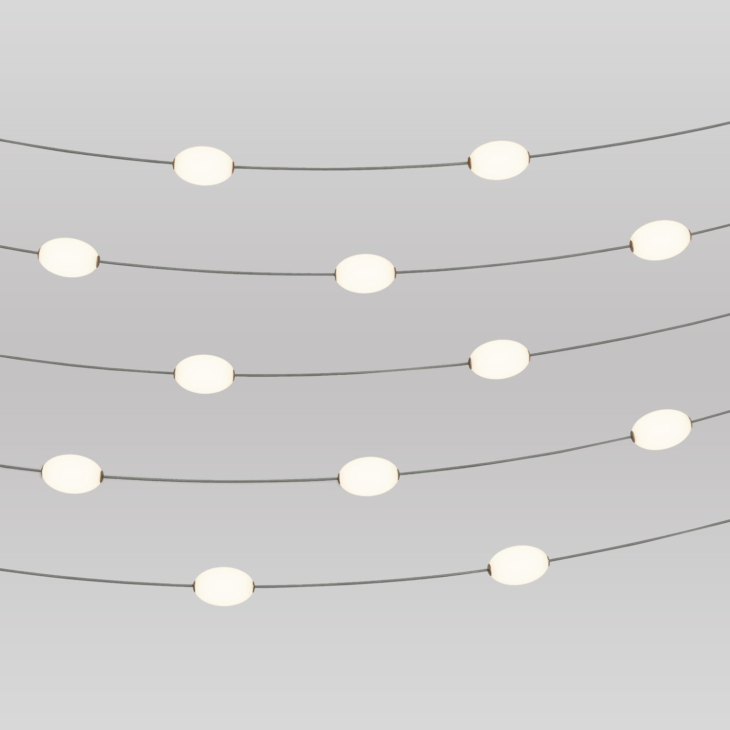 Catena luminosa 12 punti luce da esterno IP67 Grigio - Marina12