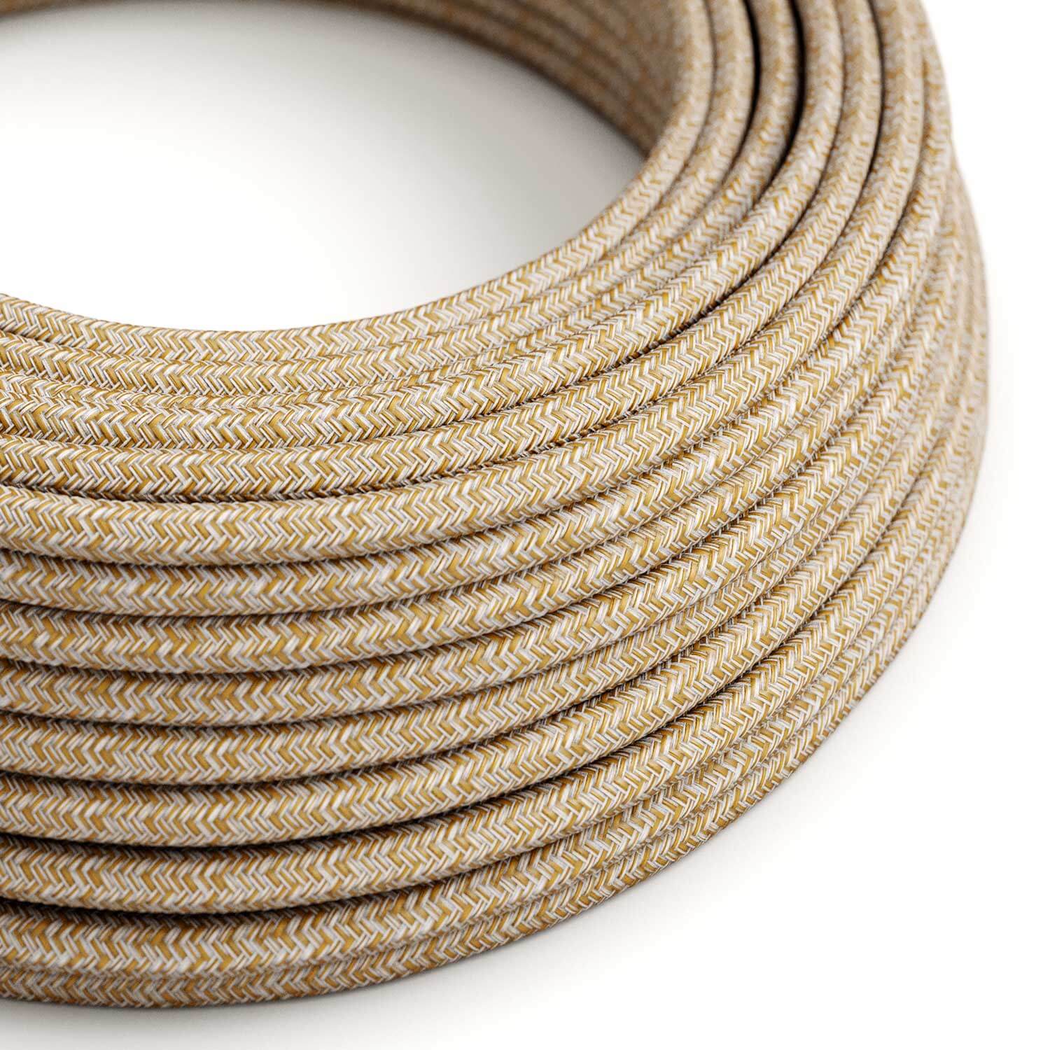 Cavo elettrico per illuminazione Tweed Ruggine glitterato - L'Originale Creative Cables, per decorazioni luminose uniche - RS82
