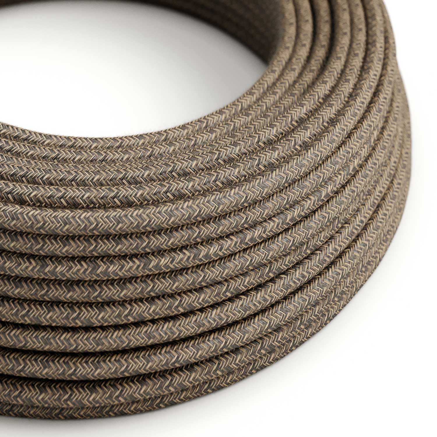 Cavo tessile Marrone Melange in lino RN04