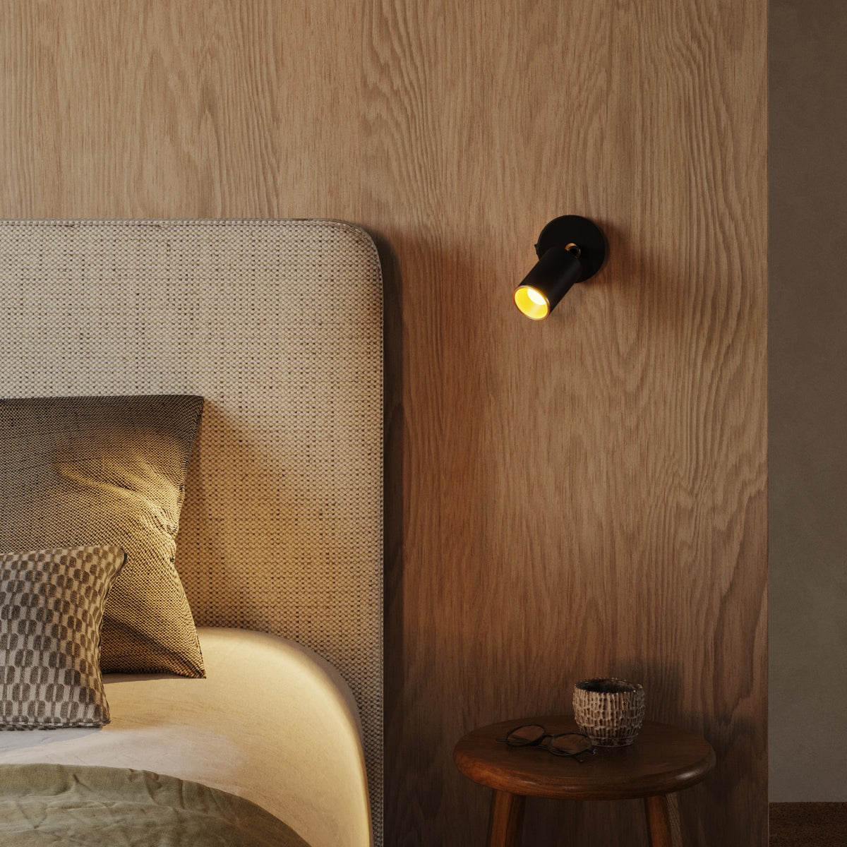 Faretto GU10 orientabile da parete o soffitto Bispot - Nero / Bronzo satinato - Creative Cables