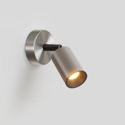 Faretto GU10 orientabile da parete o soffitto Bispot - Titanio satinato / Nero - Creative Cables