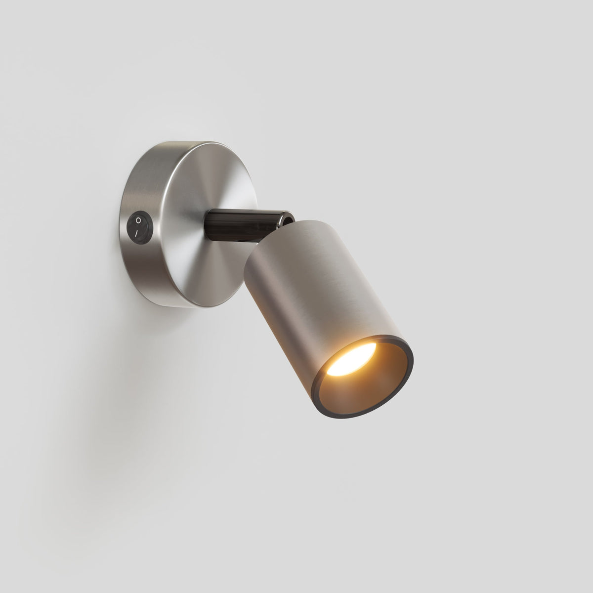 Faretto GU10 orientabile da parete o soffitto Bispot - Titanio satinato / Nero - Creative Cables