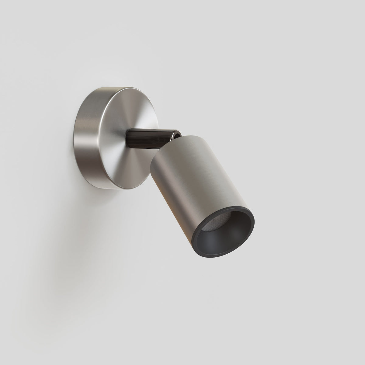 Faretto GU10 orientabile da parete o soffitto Bispot - Titanio satinato / Nero - Creative Cables