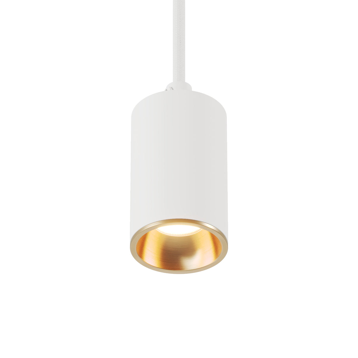 Faretto GU10 Spotlight LED Bispot - Bianco opaco / Bronzo satinato - Creative Cables
