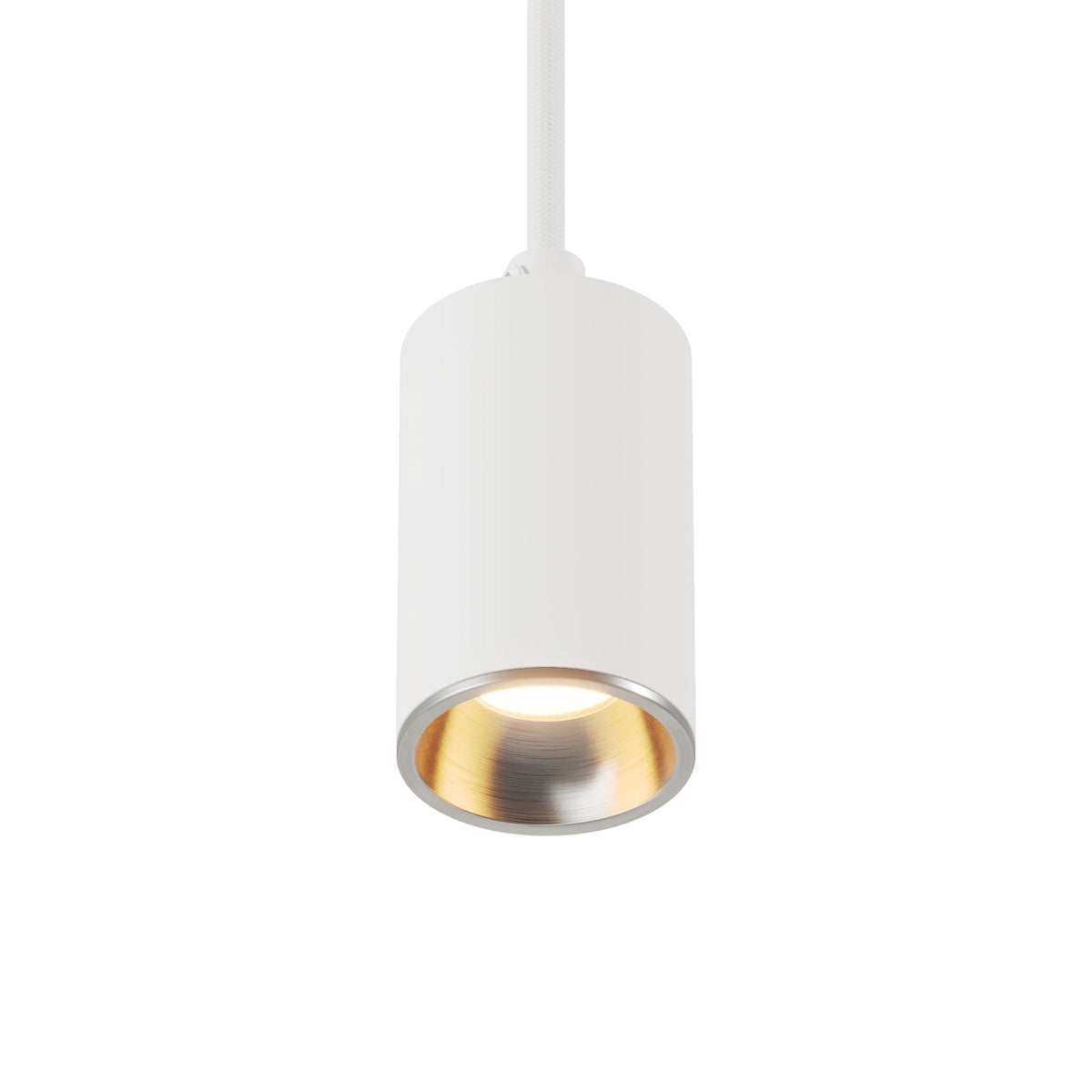 Faretto GU10 Spotlight LED Bispot - Bianco opaco / Titanio satinato - Creative Cables