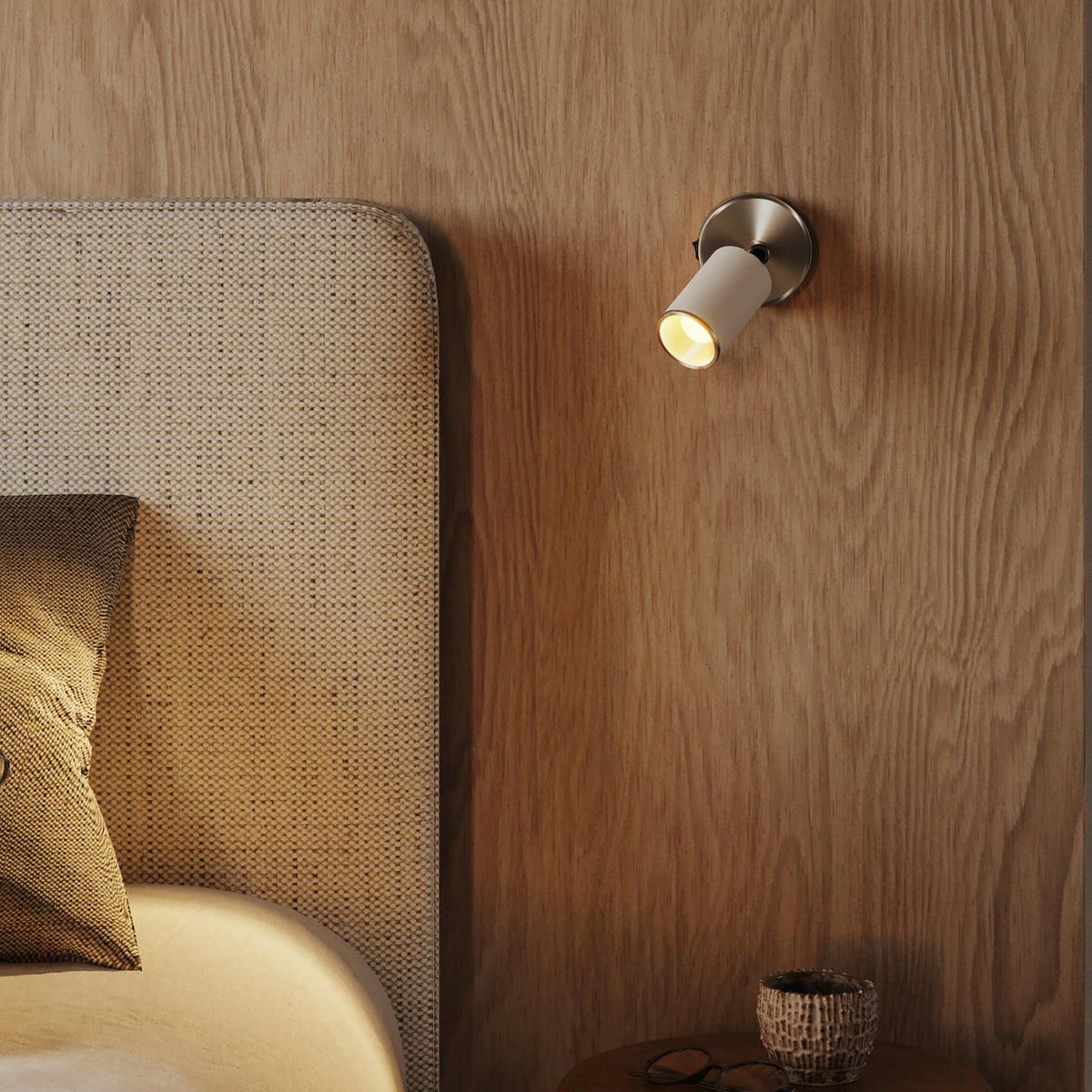 Faretto GU10 Spotlight LED Bispot - Bianco opaco / Titanio satinato - Creative Cables