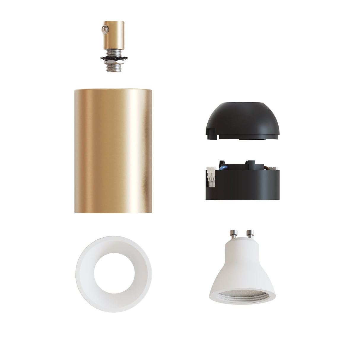 Faretto GU10 Spotlight LED Bispot - Bronzo satinato / Bianco opaco - Creative Cables