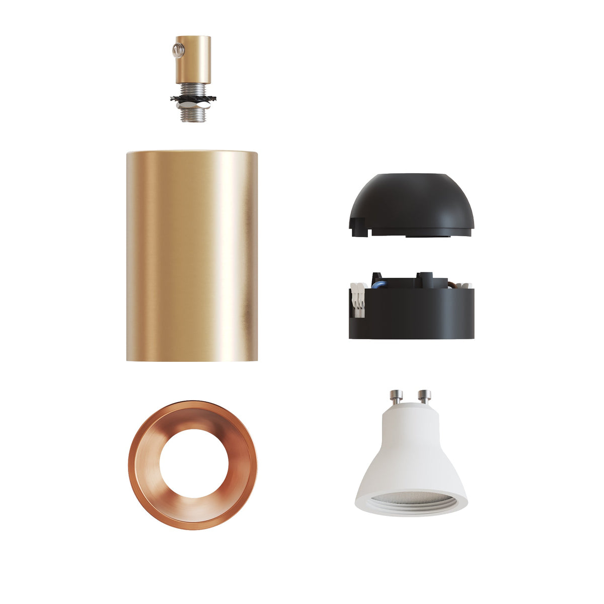 Faretto GU10 Spotlight LED Bispot - Bronzo satinato / Rame satinato - Creative Cables