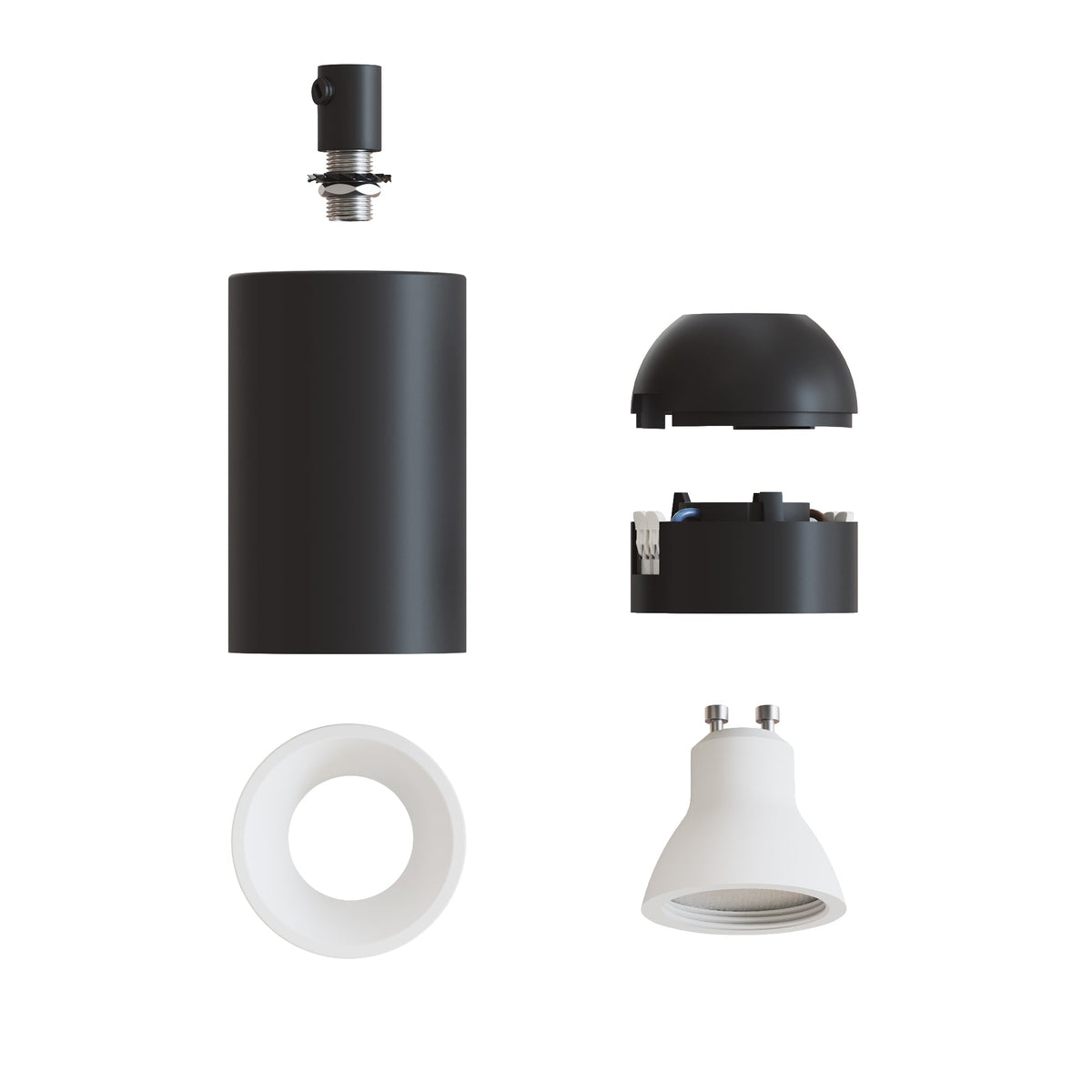 Faretto GU10 Spotlight LED Bispot - Nero / Bianco opaco - Creative Cables