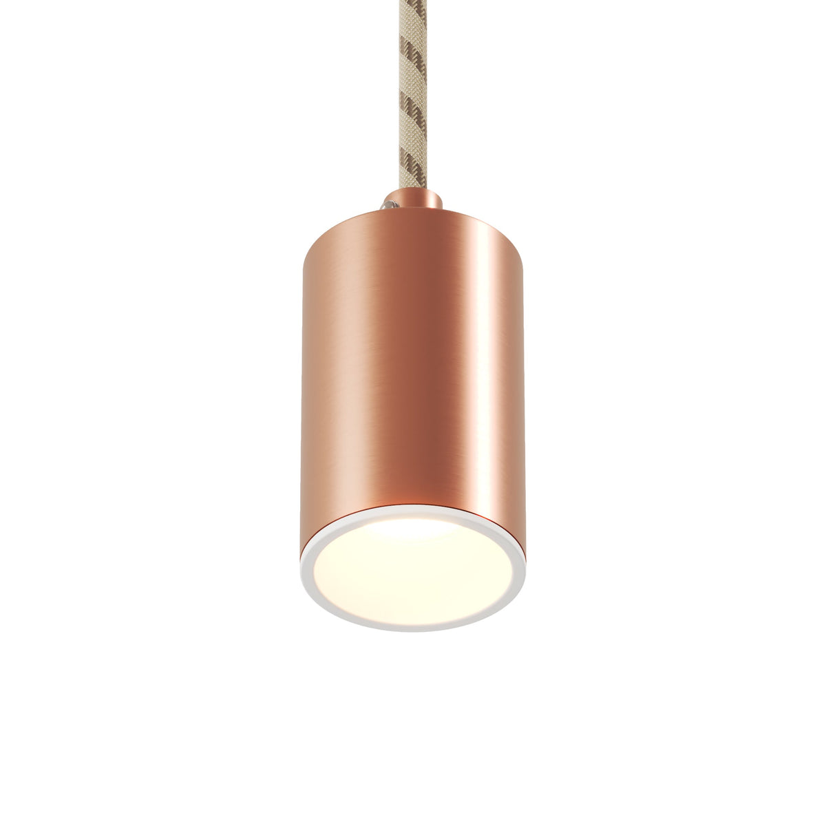 Faretto GU10 Spotlight LED Bispot - Rame satinato / Bianco opaco - Creative Cables