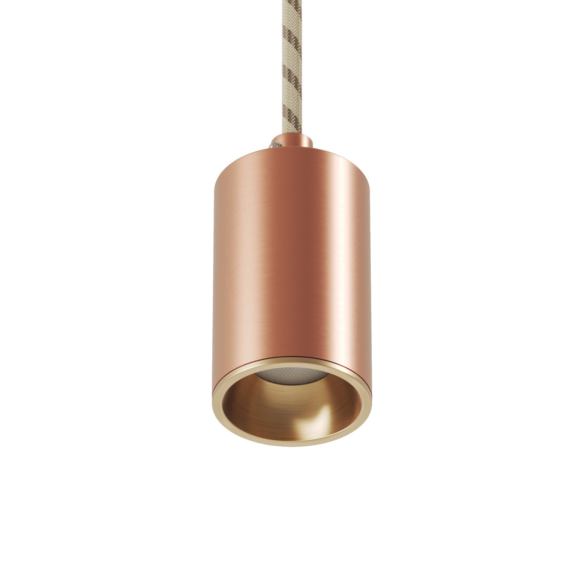 Faretto GU10 Spotlight LED Bispot - Rame satinato / Bronzo satinato - Creative Cables