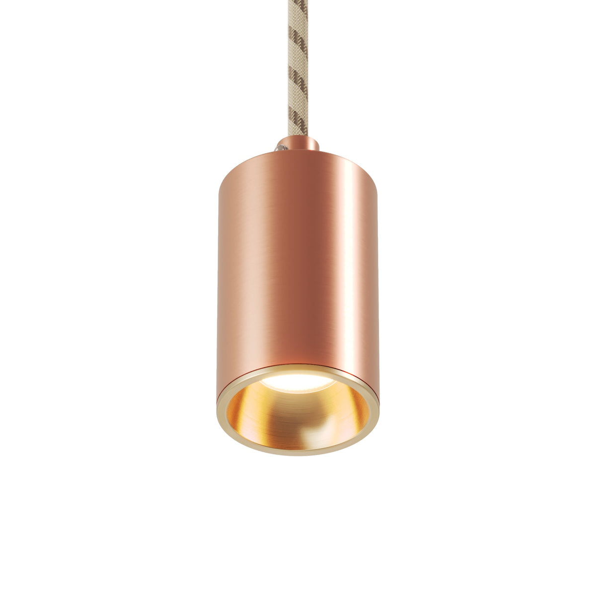 Faretto GU10 Spotlight LED Bispot - Rame satinato / Bronzo satinato - Creative Cables