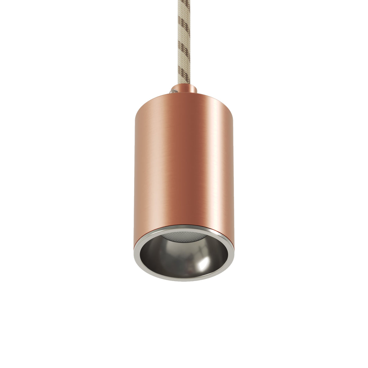 Faretto GU10 Spotlight LED Bispot - Rame satinato / Cromo - Creative Cables
