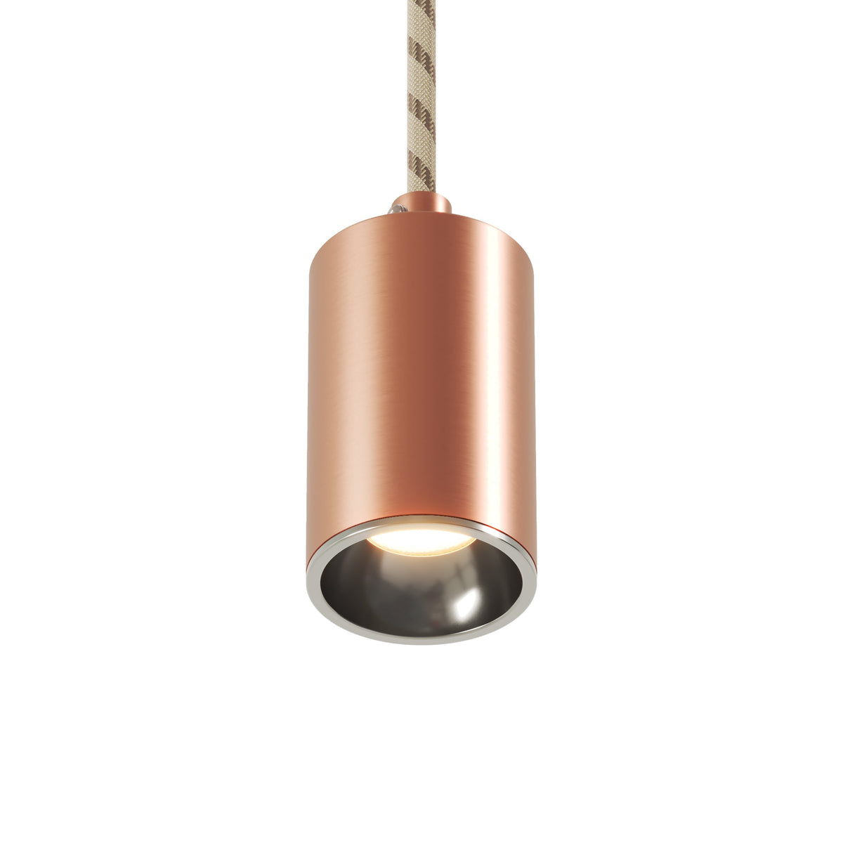 Faretto GU10 Spotlight LED Bispot - Rame satinato / Cromo - Creative Cables