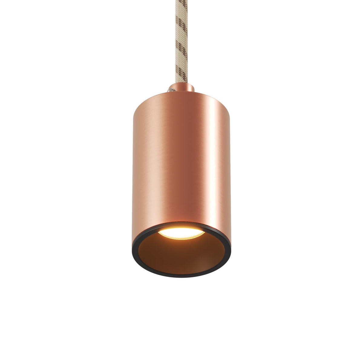 Faretto GU10 Spotlight LED Bispot - Rame satinato / Nero - Creative Cables