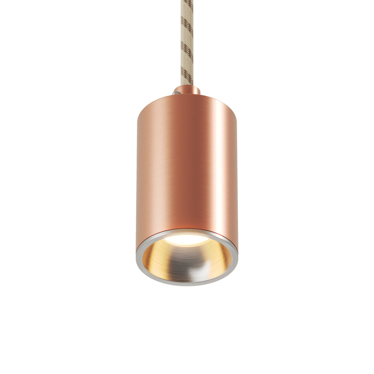 Faretto GU10 Spotlight LED Bispot - Rame satinato / Titanio satinato - Creative Cables