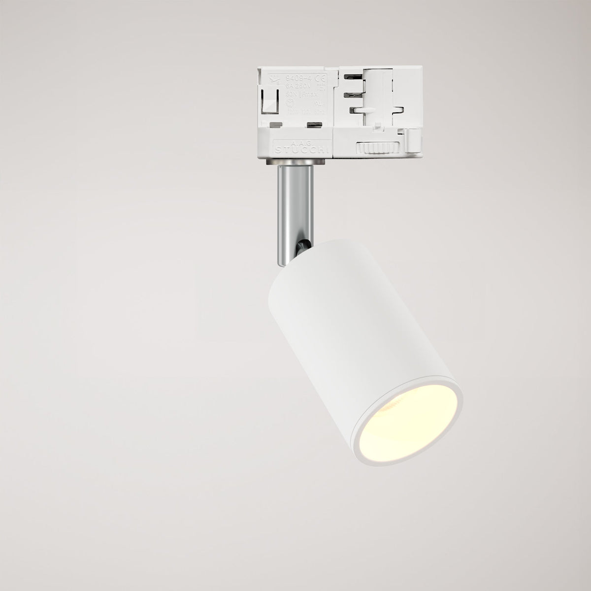 Faretto orientabile Bispot per sistema a binario - Bianco opaco - Creative Cables