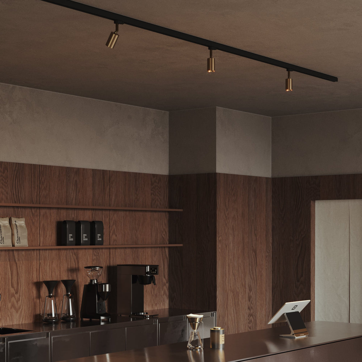 Faretto orientabile Bispot per sistema a binario - Bronzo satinato - Creative Cables