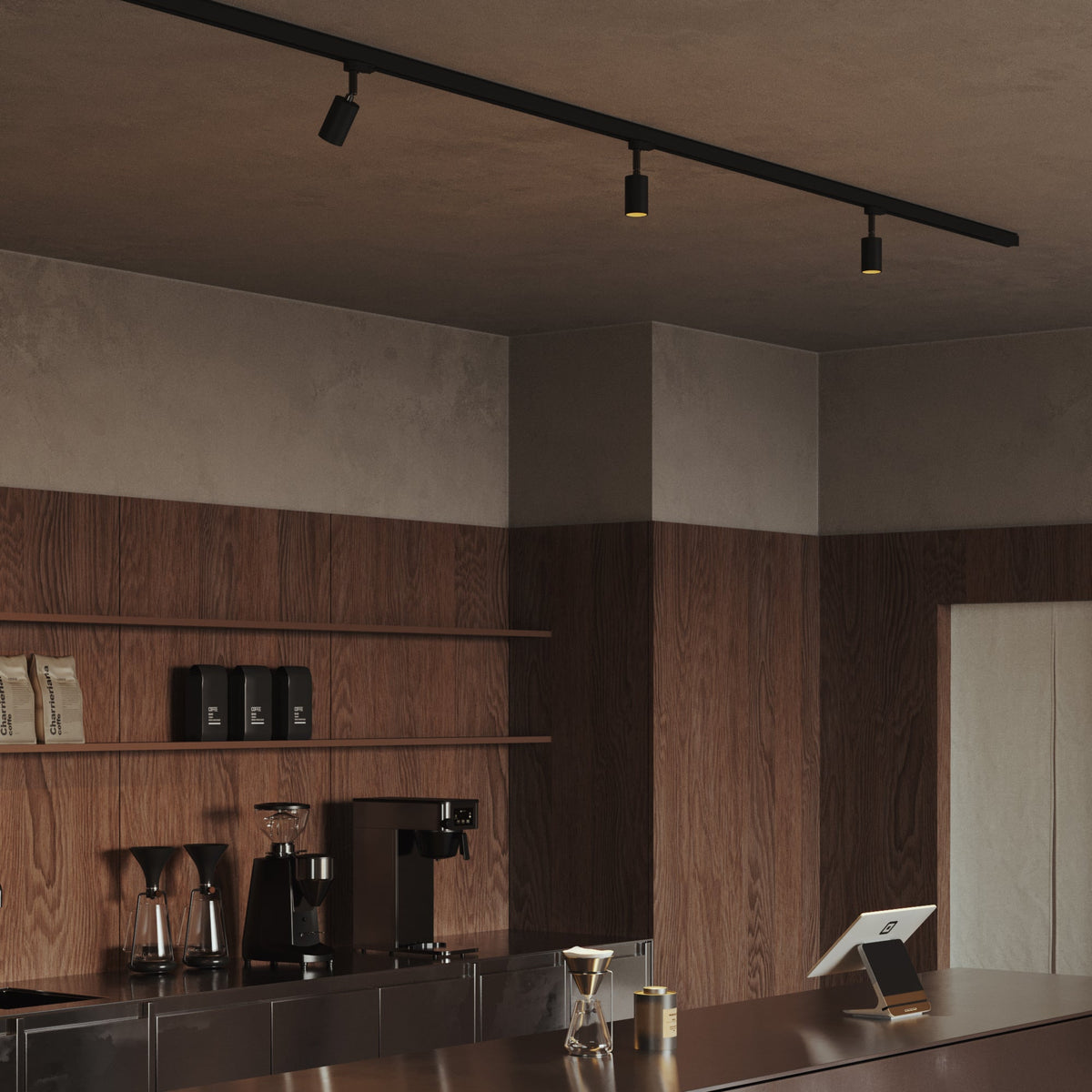 Faretto orientabile Bispot per sistema a binario - Nero - Creative Cables