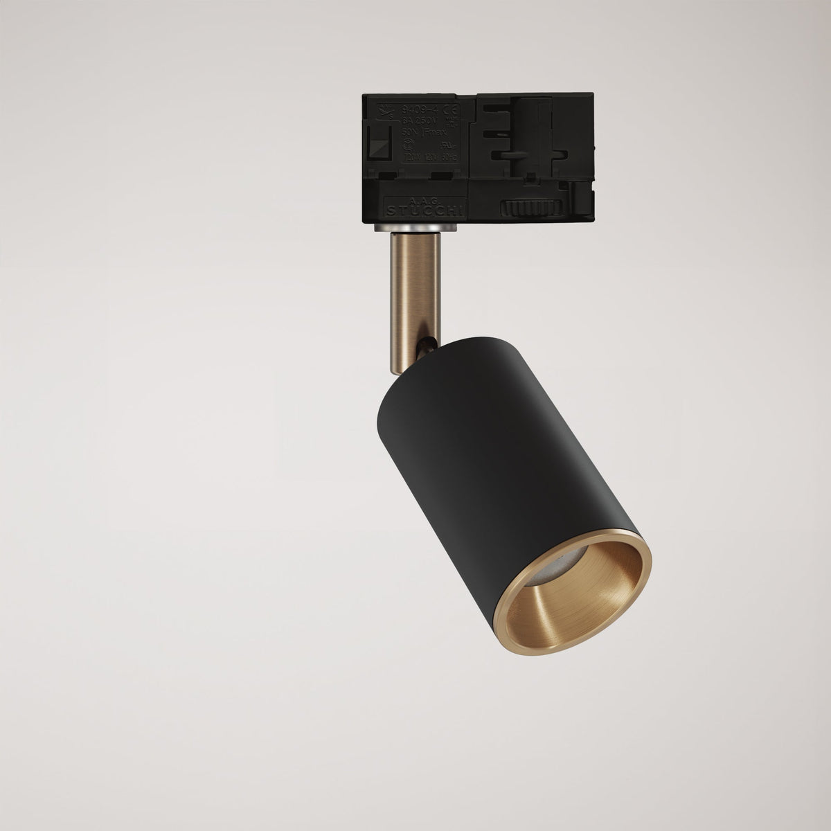 Faretto orientabile Bispot per sistema a binario - Nero / Bronzo satinato - Creative Cables