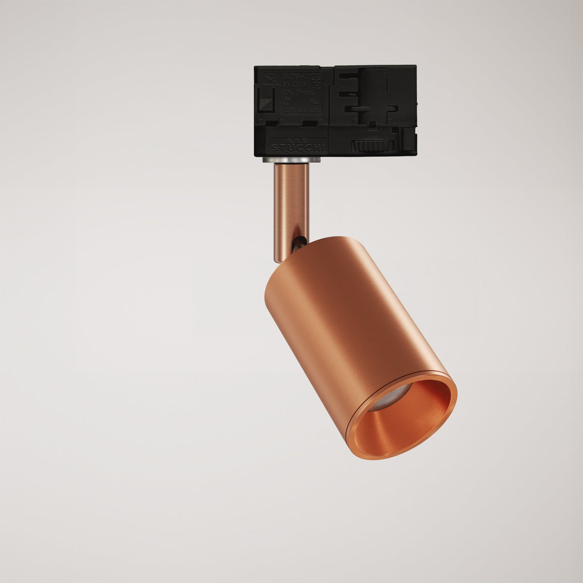 Faretto orientabile Bispot per sistema a binario - Rame satinato - Creative Cables