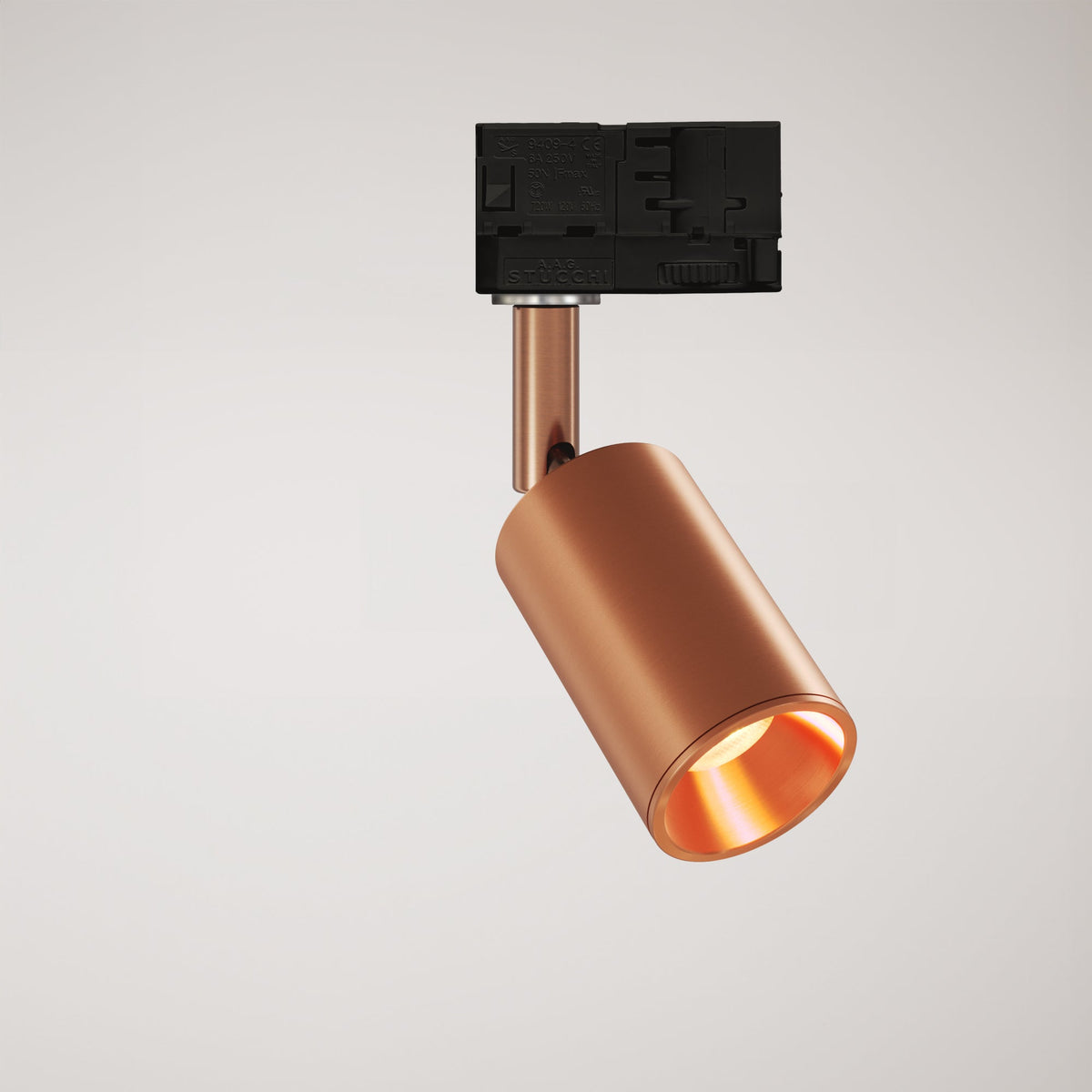 Faretto orientabile Bispot per sistema a binario - Rame satinato - Creative Cables