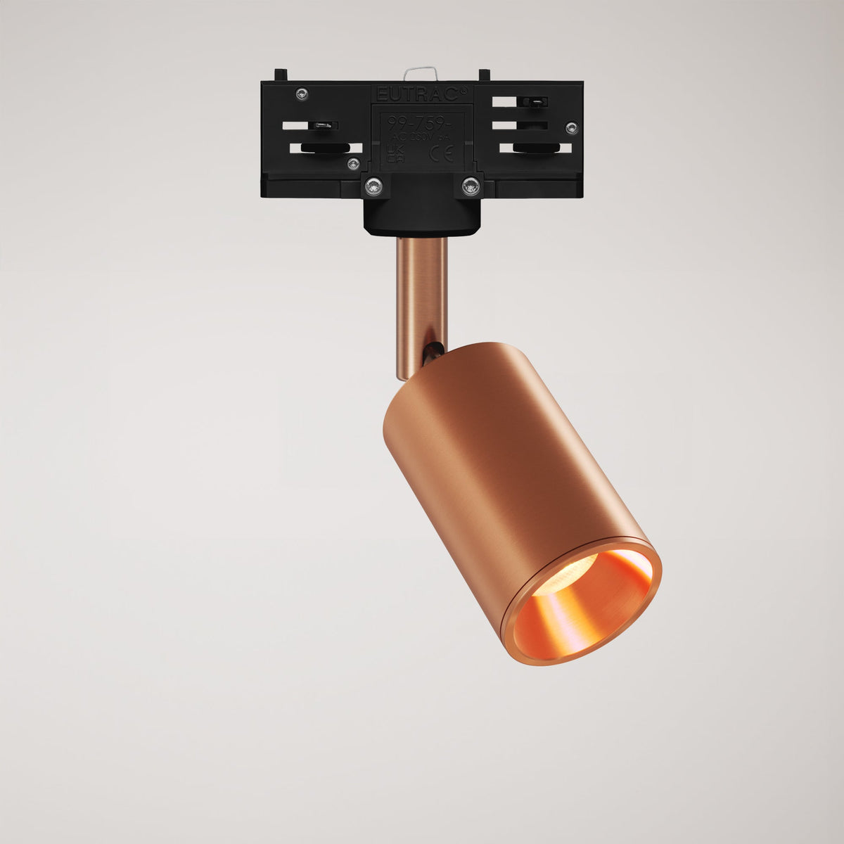 Faretto orientabile Bispot per sistema a binario - Rame satinato - Creative Cables