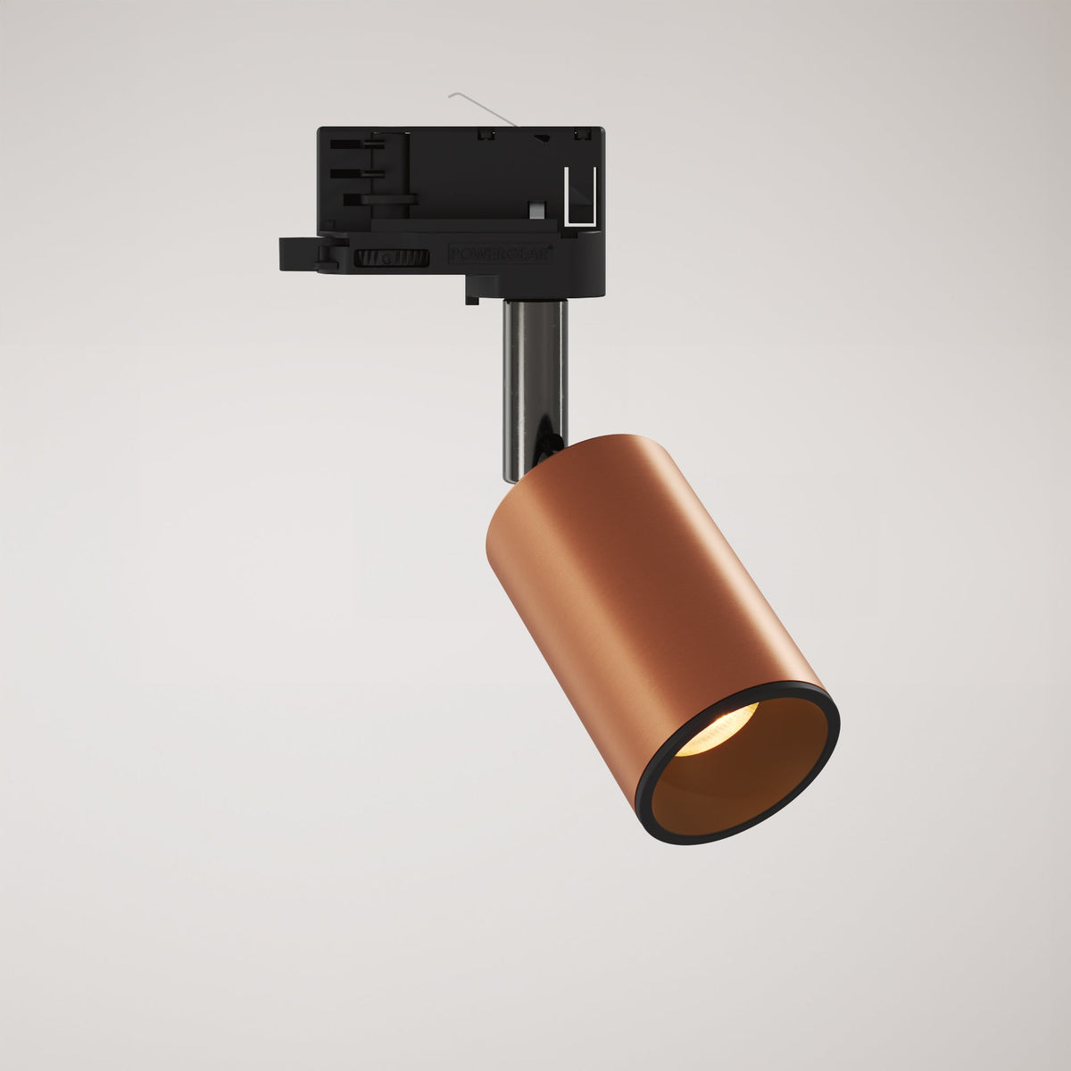 Faretto orientabile Bispot per sistema a binario - Rame satinato / Nero - Creative Cables