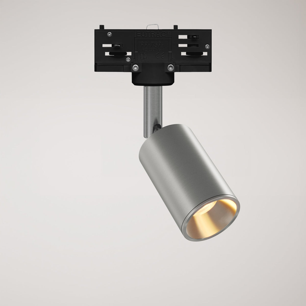 Faretto orientabile Bispot per sistema a binario - Titanio satinato - Creative Cables