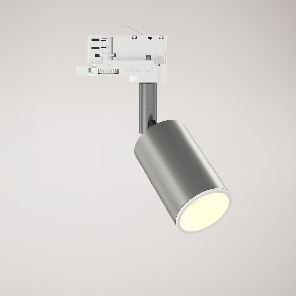 Faretto orientabile Bispot per sistema a binario - Titanio satinato / Bianco opaco - Creative Cables