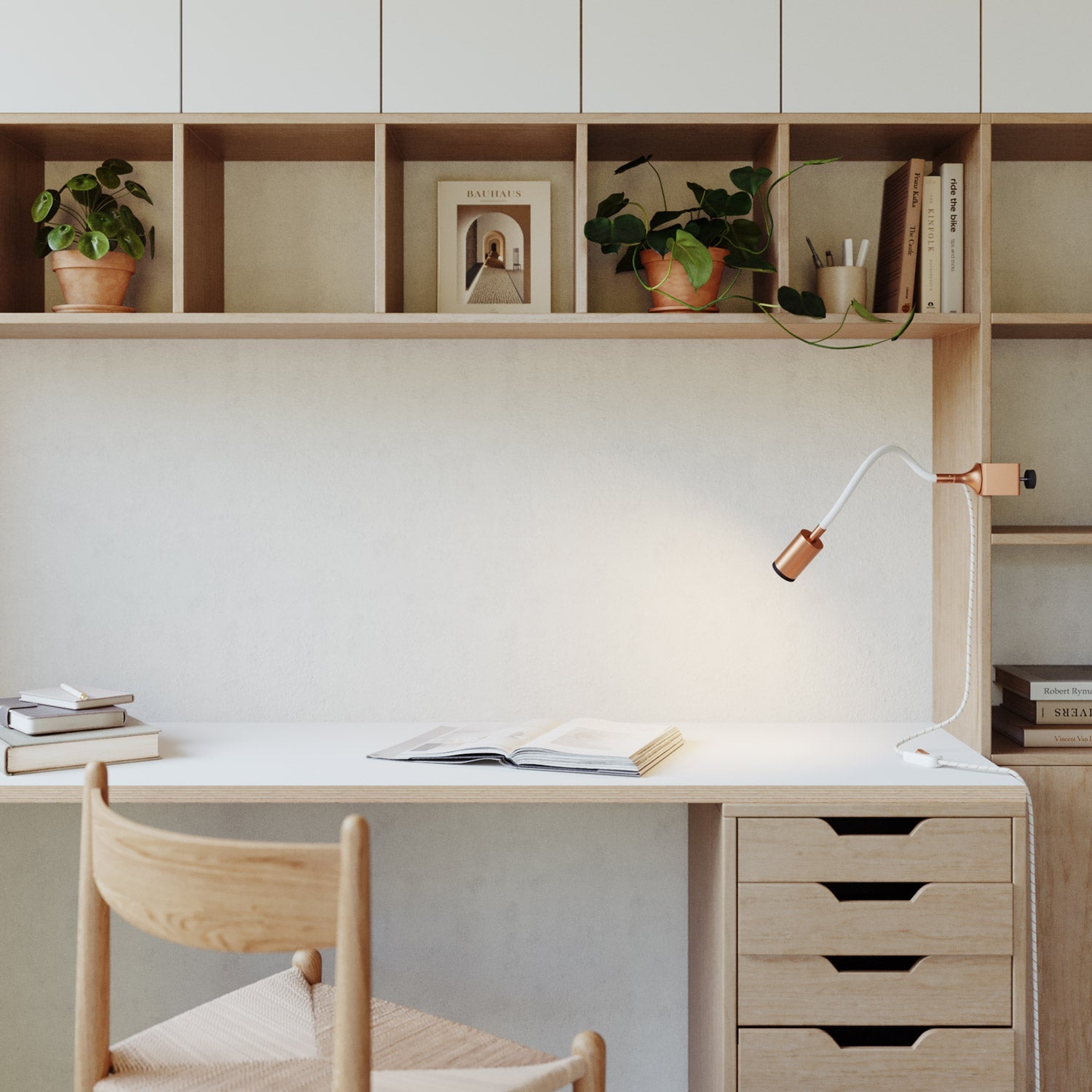 Faretto snodabile MAG-Y con pinza - Rame satinato