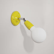 Fermaluce 90° Color, il punto luce orientabile in porcellana da parete o soffitto - Giallo