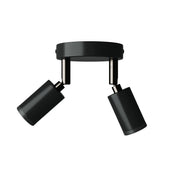 Fermaluce con 2 faretti orientabili Mini Spotlight GU1d0 - Nero