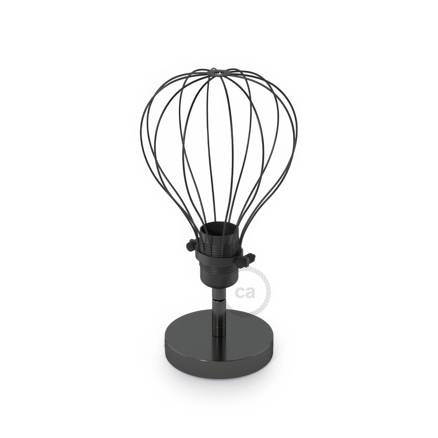 Fermaluce Metallo 90° con paralume Drop, lampada filomuro orientabile in metallo - Nero perla