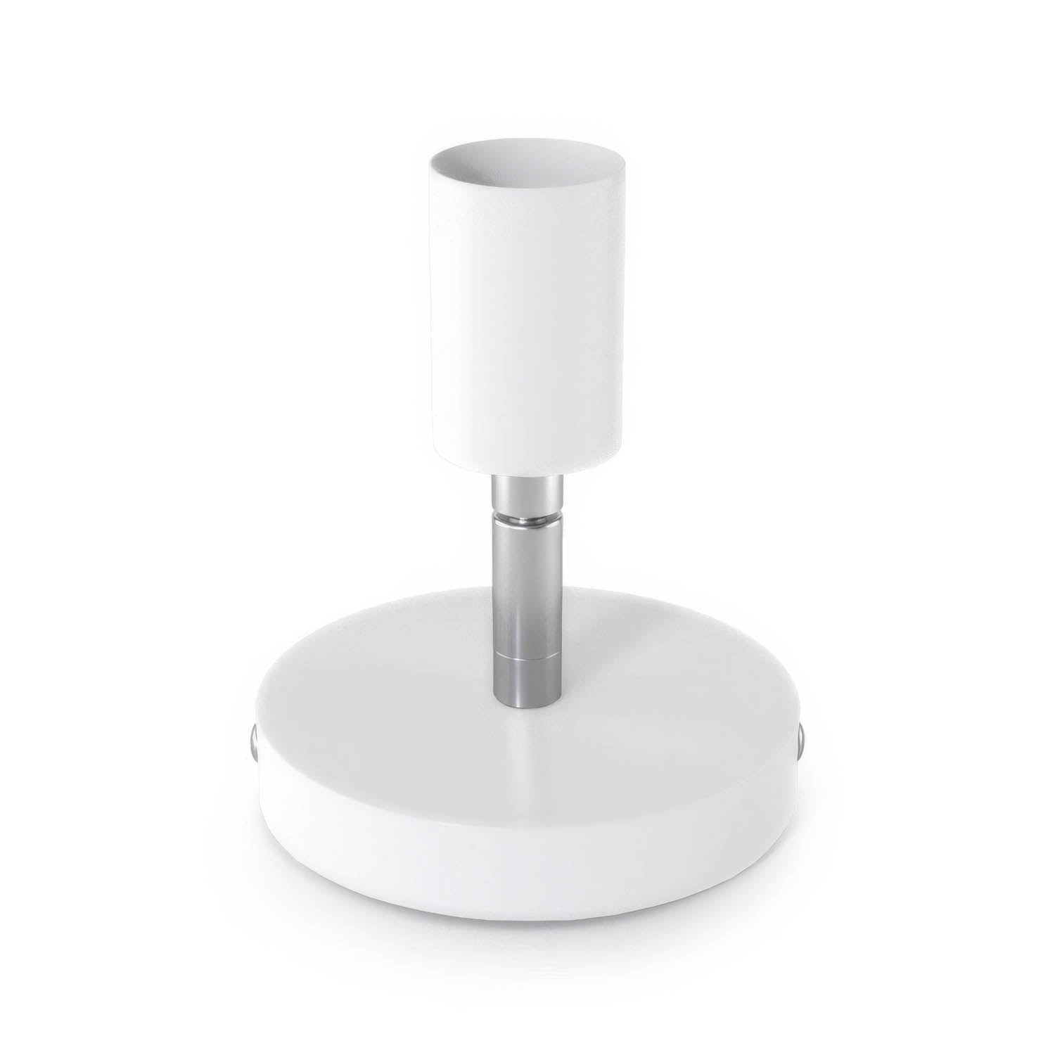 Fermaluce Metallo 90°, punto luce orientabile da parete o soffitto - Bianco opaco