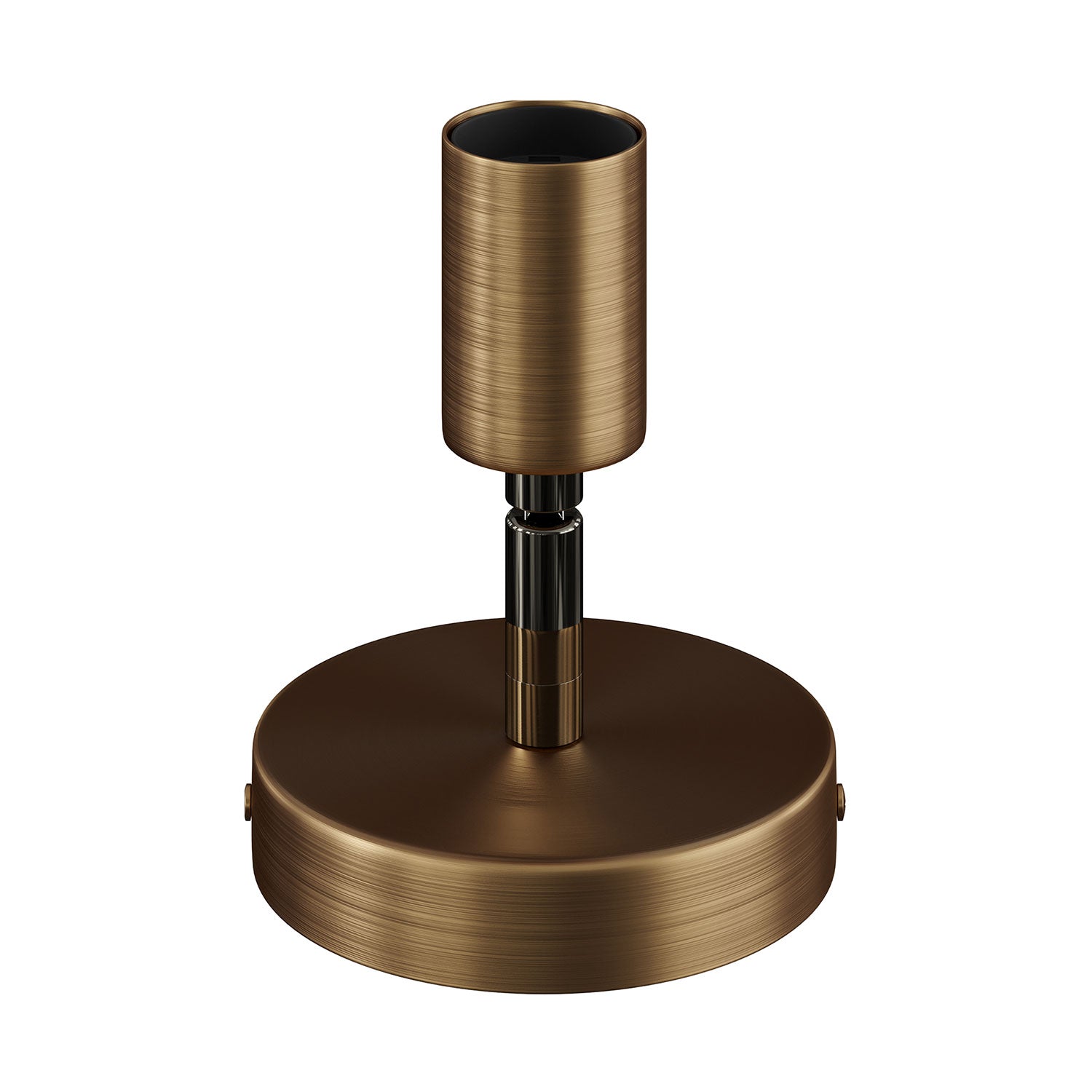 Fermaluce Metallo 90°, punto luce orientabile da parete o soffitto - Bronzo satinato