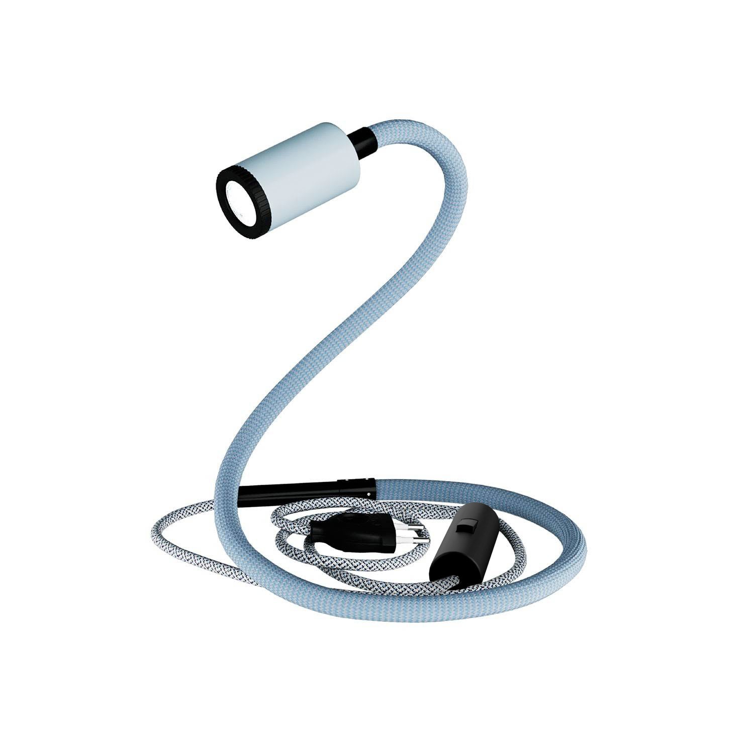 GU1d-one Pastel Lampada snodabile senza base con mini faretto LED - Blu carta da zucchero