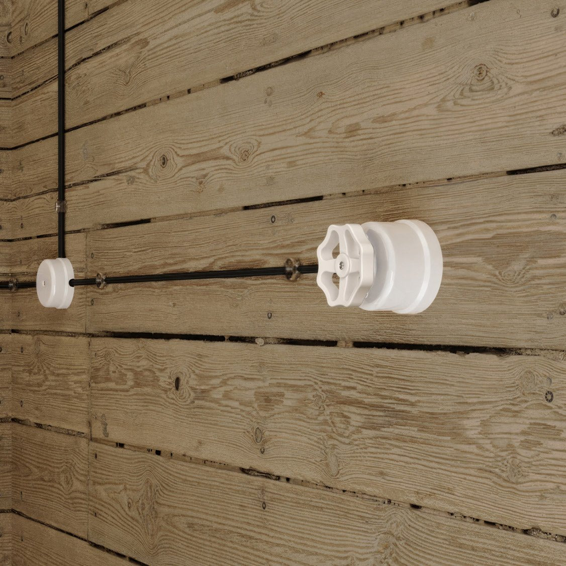 Interruttore/Deviatore in porcellana bianco con manopola - Creative Cables