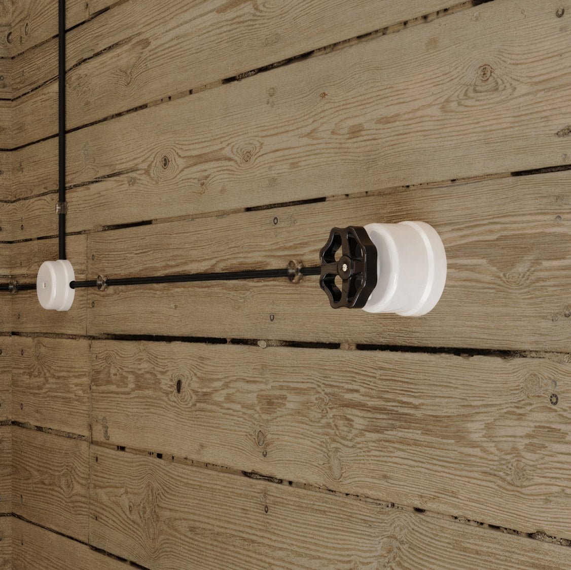 Interruttore/Deviatore in porcellana bianco con manopola - Creative Cables