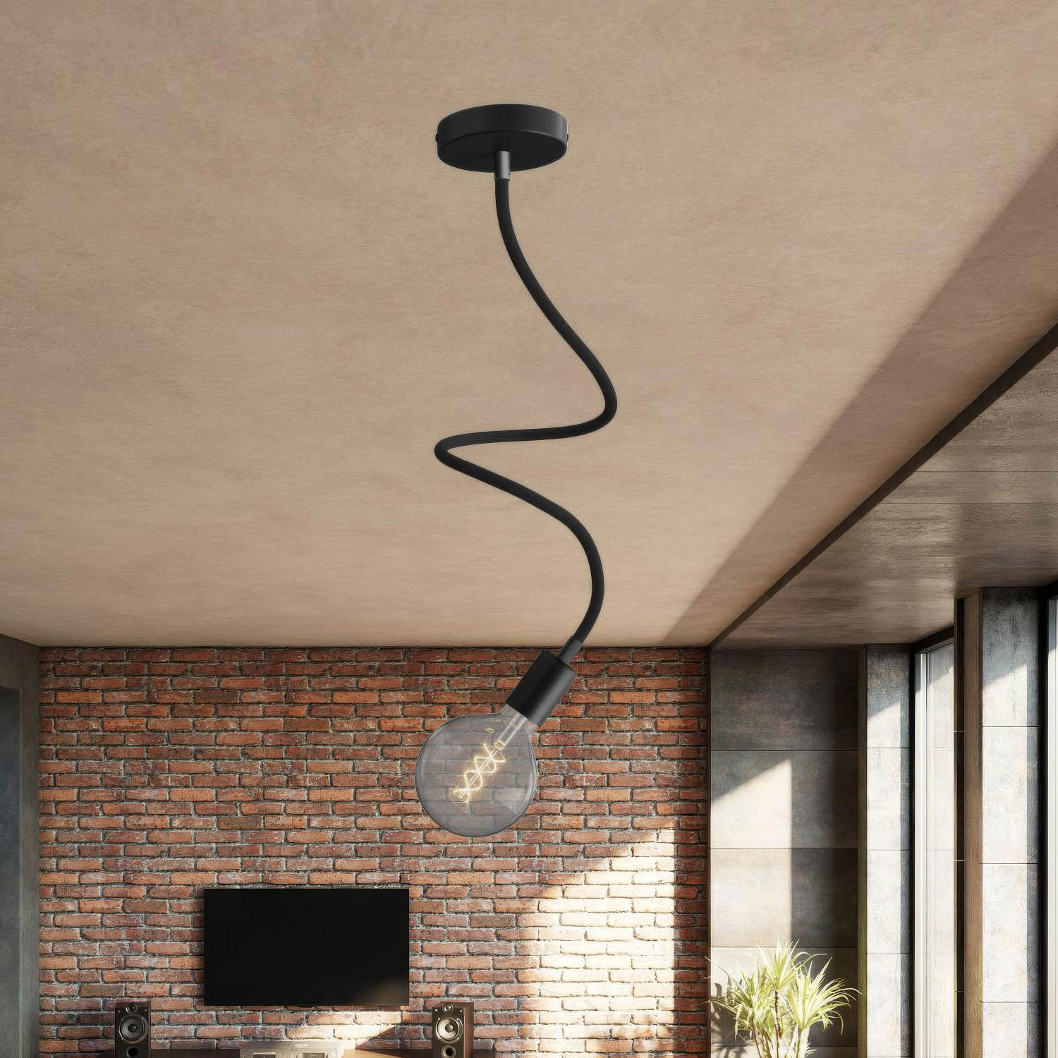 Kit Creative Flex tubo flessibile di estensione rivestito in tessuto RM04 Nero con terminali metallici - Creative Cables