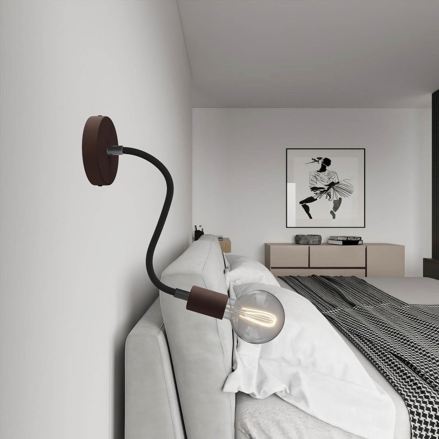 Kit Creative Flex tubo flessibile di estensione rivestito in tessuto RM04 Nero con terminali metallici - Creative Cables