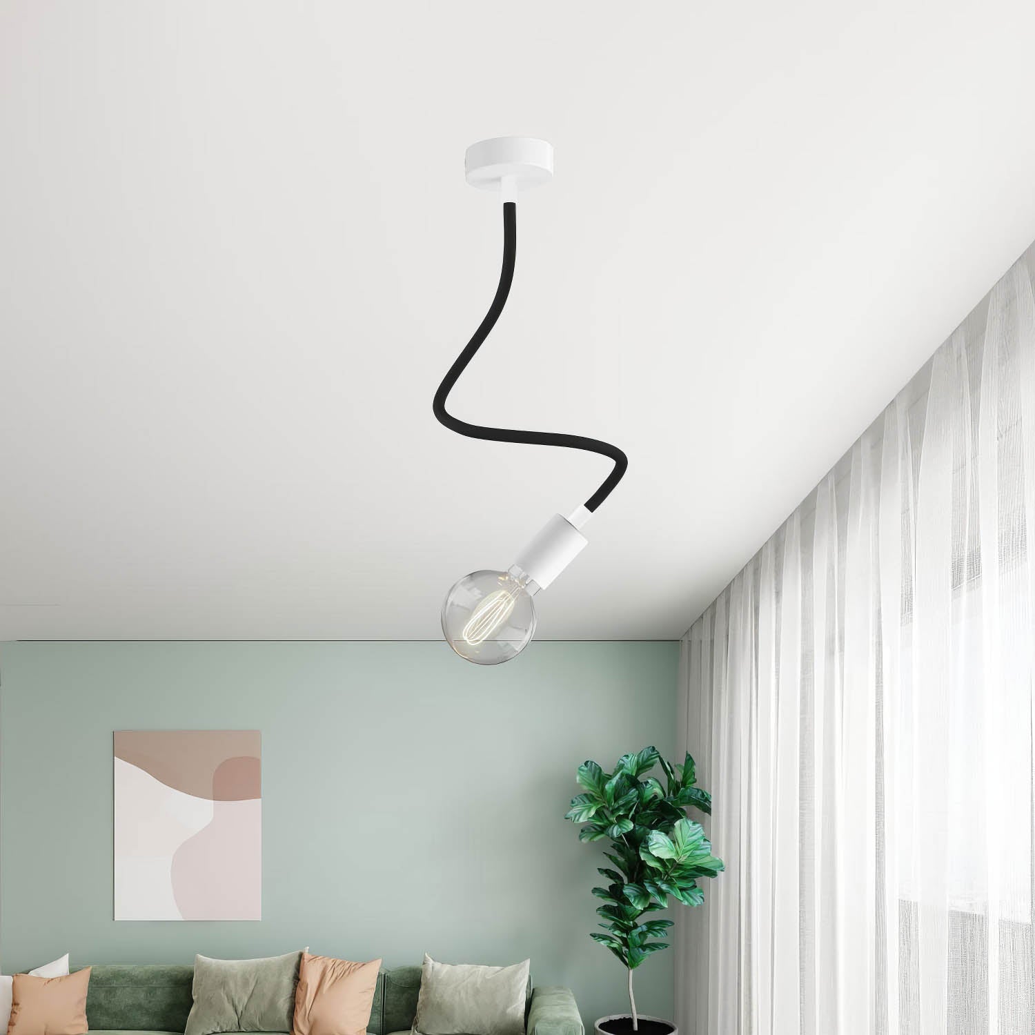 Kit Creative Flex tubo flessibile di estensione rivestito in tessuto RM04 Nero con terminali metallici - Creative Cables