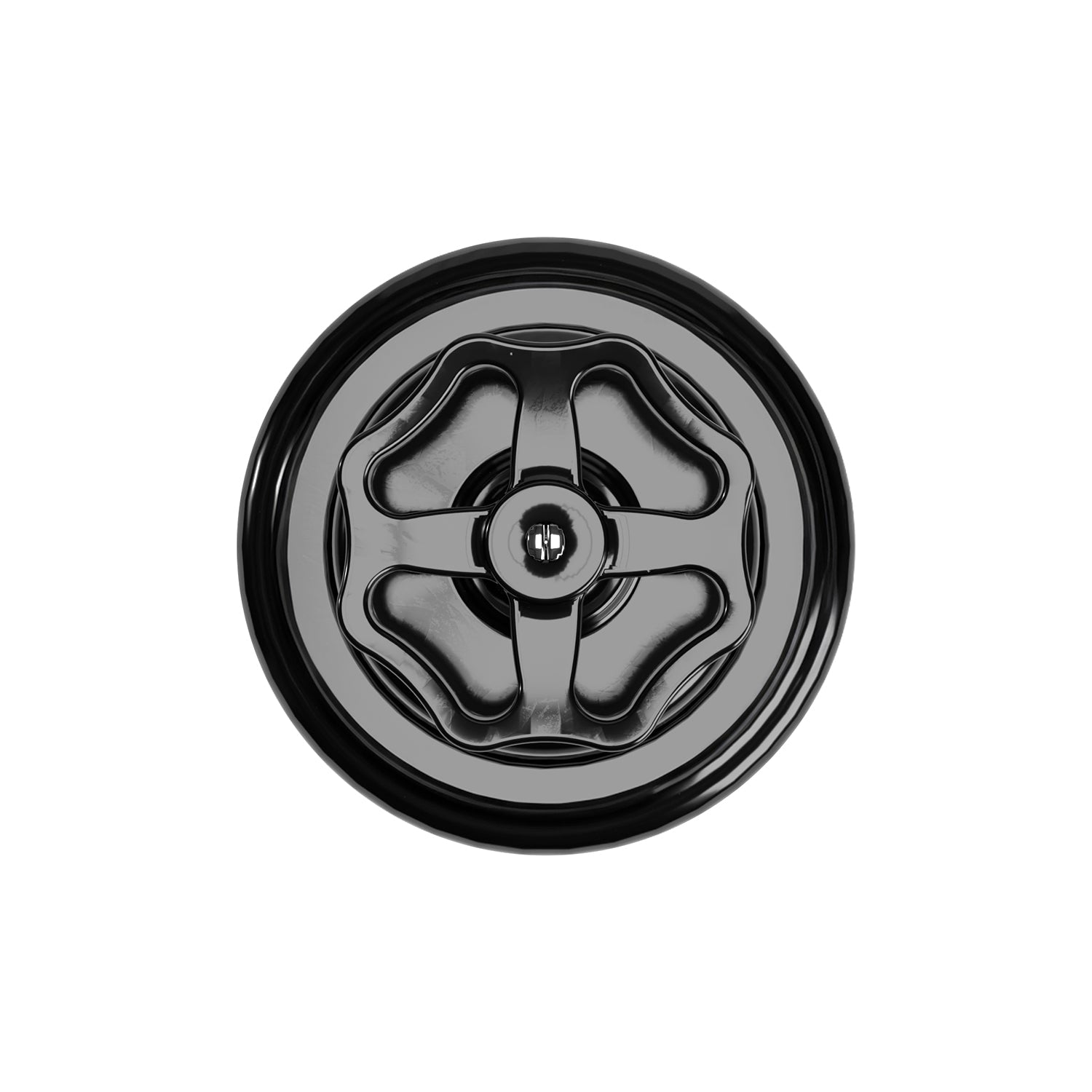 Kit interruttore/deviatore con manopola e base in porcellana nera Nero