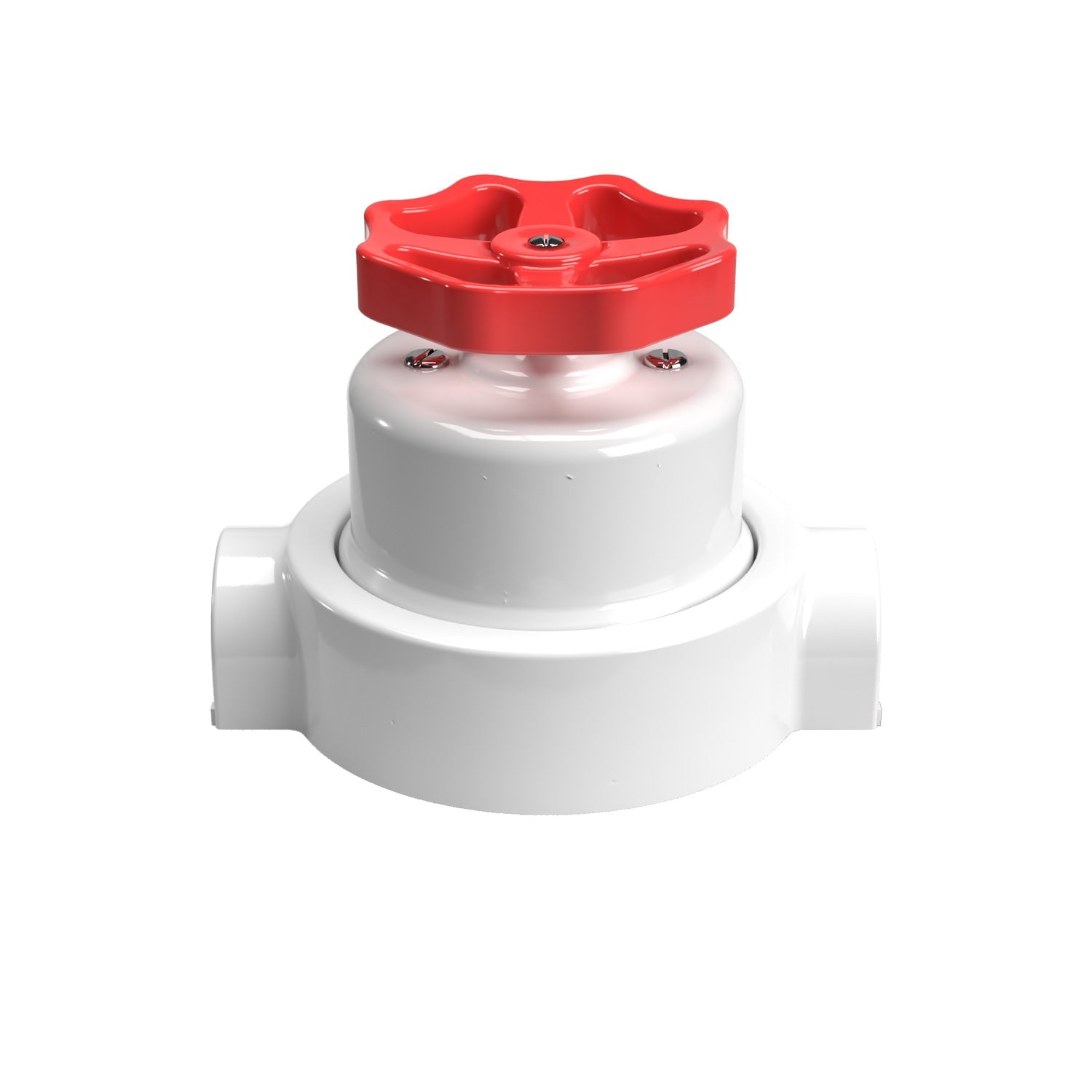 Kit interruttore/deviatore con manopola e base per Creative-Tubes in porcellana bianca Rosso 2 in linea