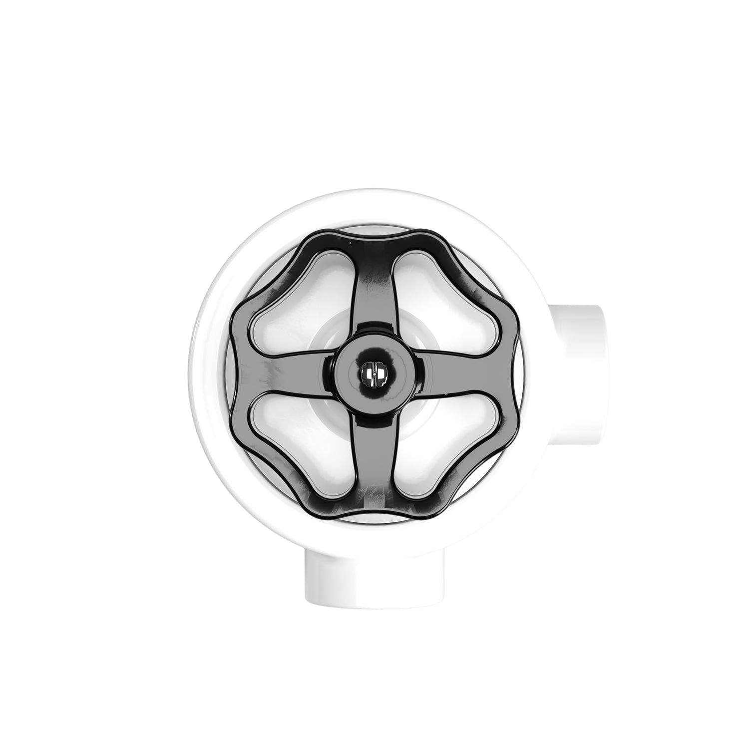 Kit interruttore/deviatore con manopola e base per Creative-Tubes in porcellana bianca Nero 2