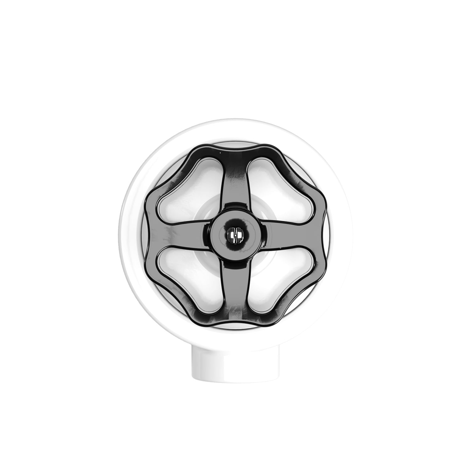 Kit interruttore/deviatore con manopola e base per Creative-Tubes in porcellana bianca Nero 1