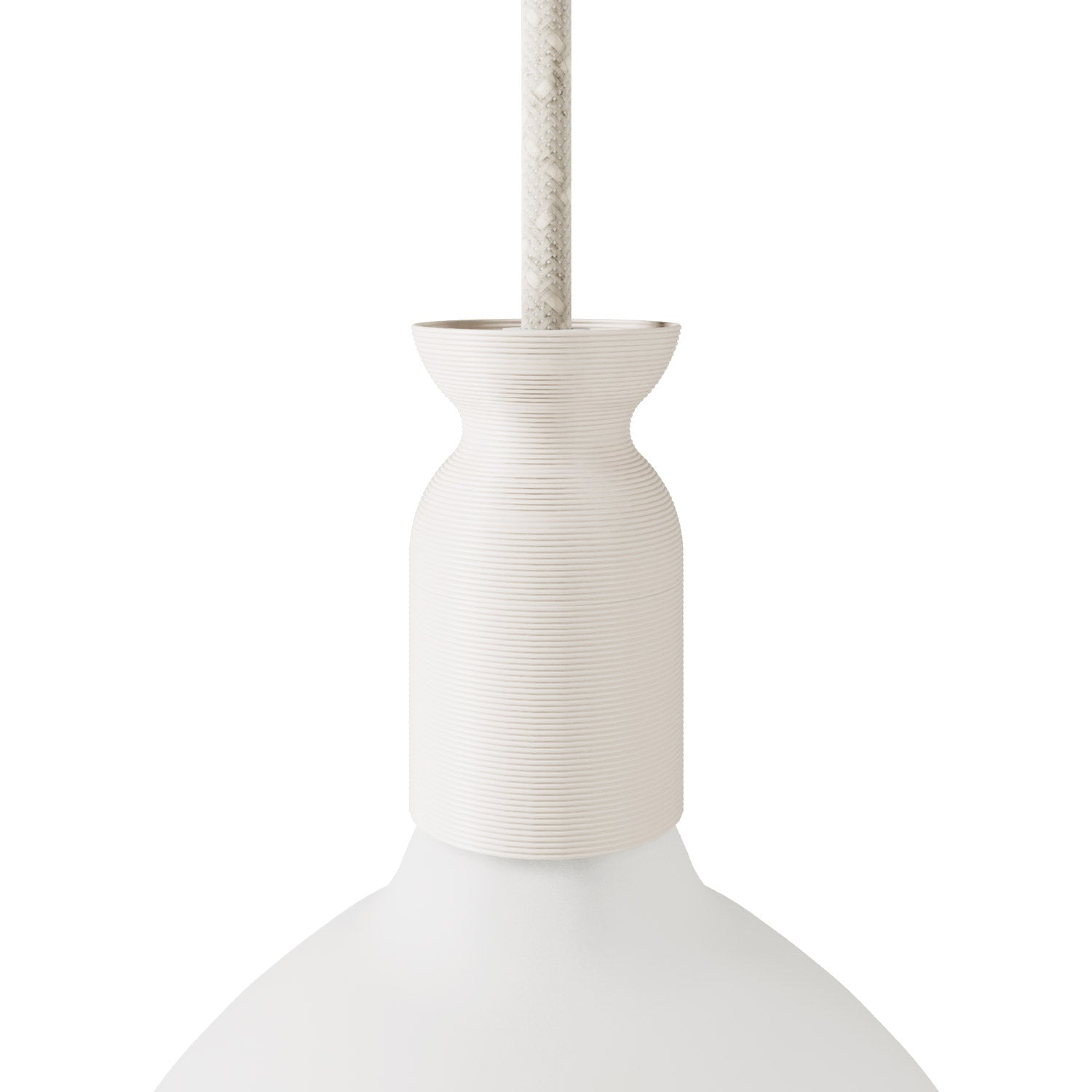 Kit portalampada E27 in plastica riciclata con stampante 3D - Crema - Creative Cables