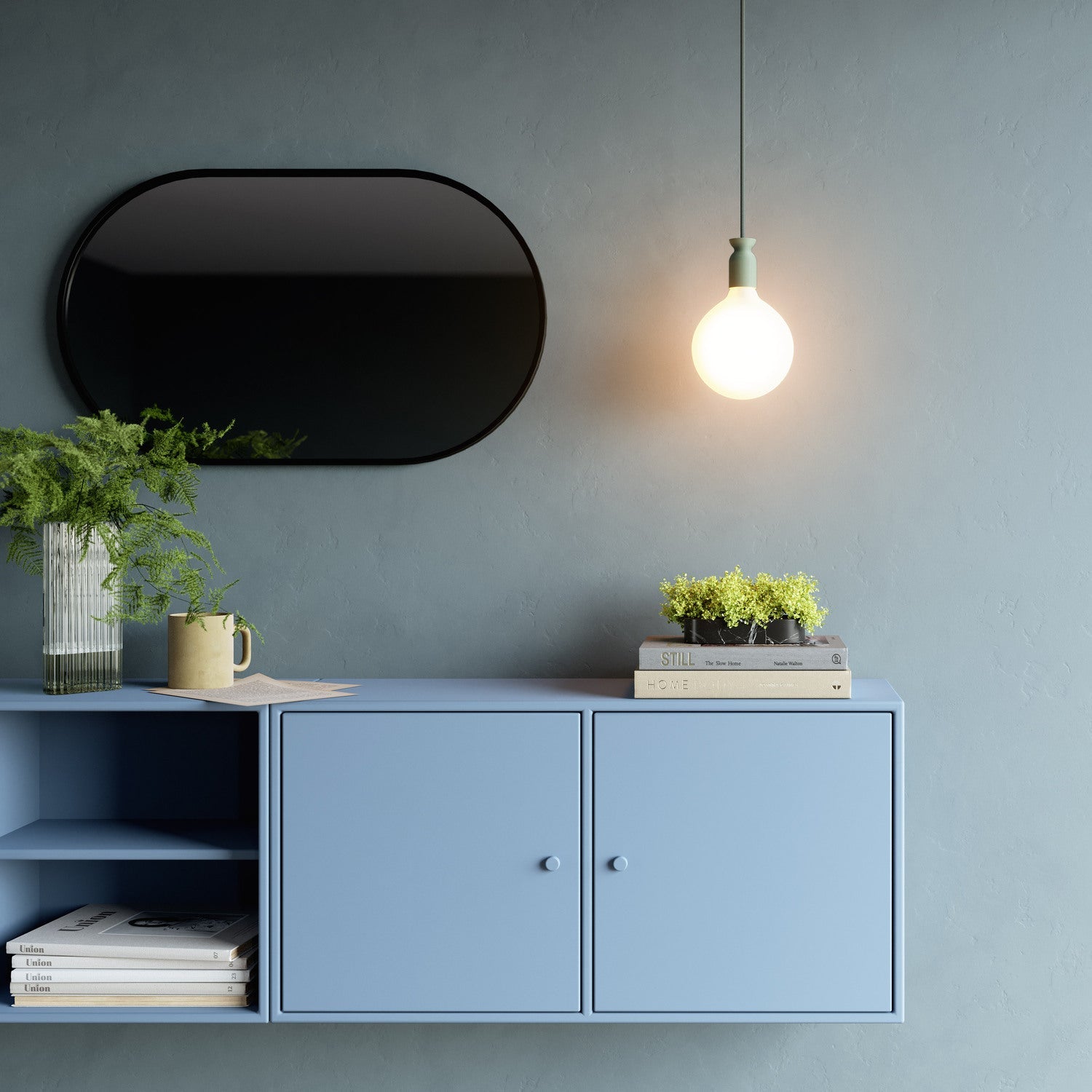 Kit portalampada E27 in plastica riciclata con stampante 3D - Verde salvia - Creative Cables