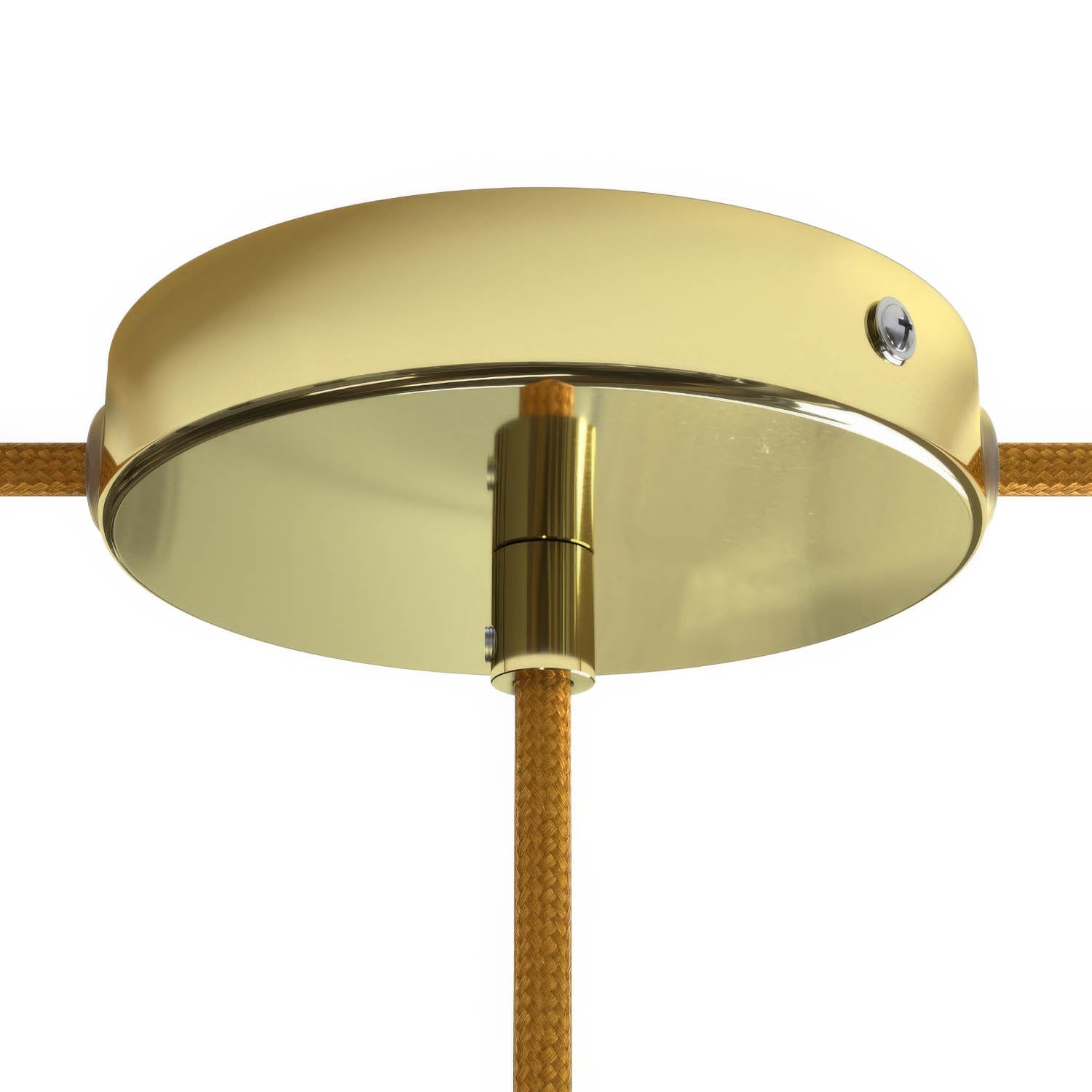 Lampadario In Ottone E Paralumi In Vetro Soffiato Molato | Nervilamp - Foto 8