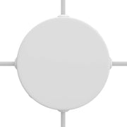 Kit rosone cilindrico in metallo a 4 fori laterali (scatola di derivazione) - Bianco opaco - Creative Cables